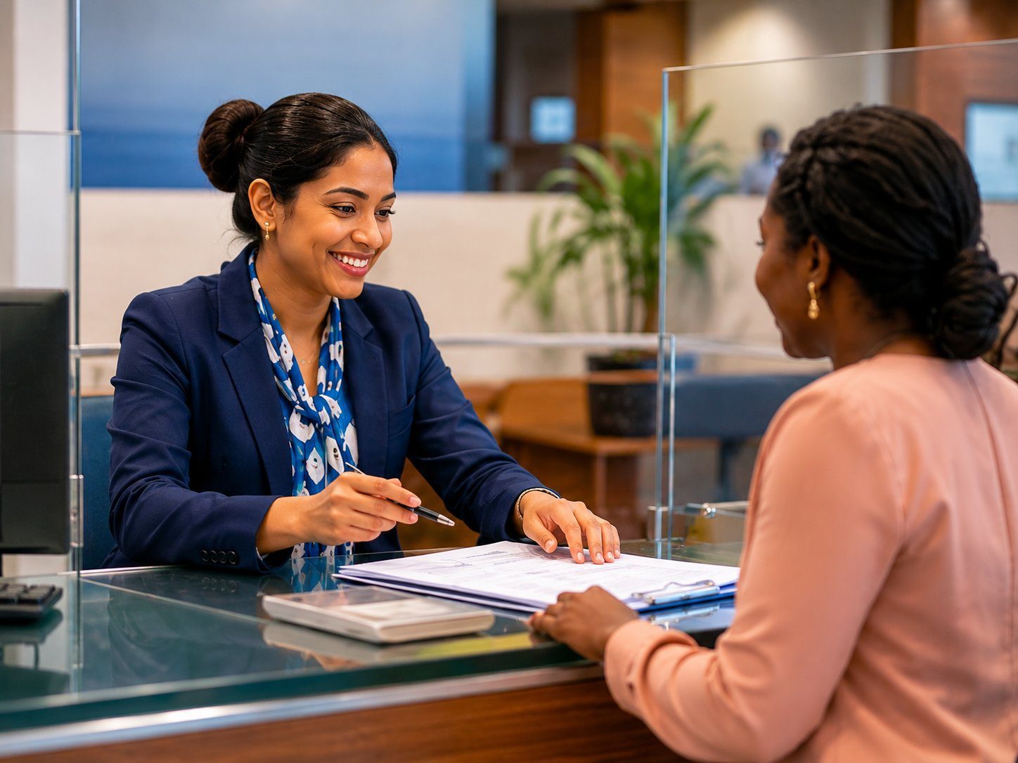 Recruitment consultant in a client meeting